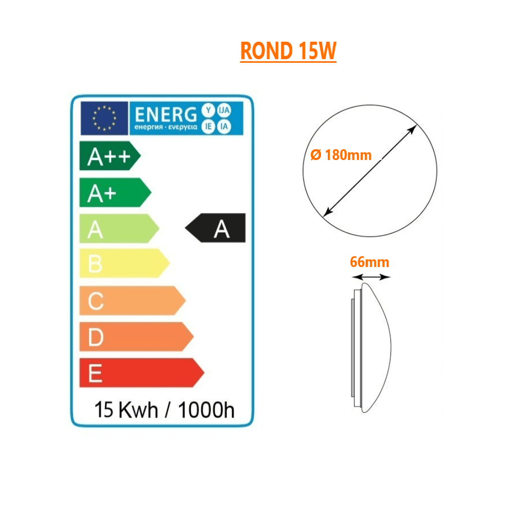 HUBLOT LED WELL ROND 15W 6500K SENSOR