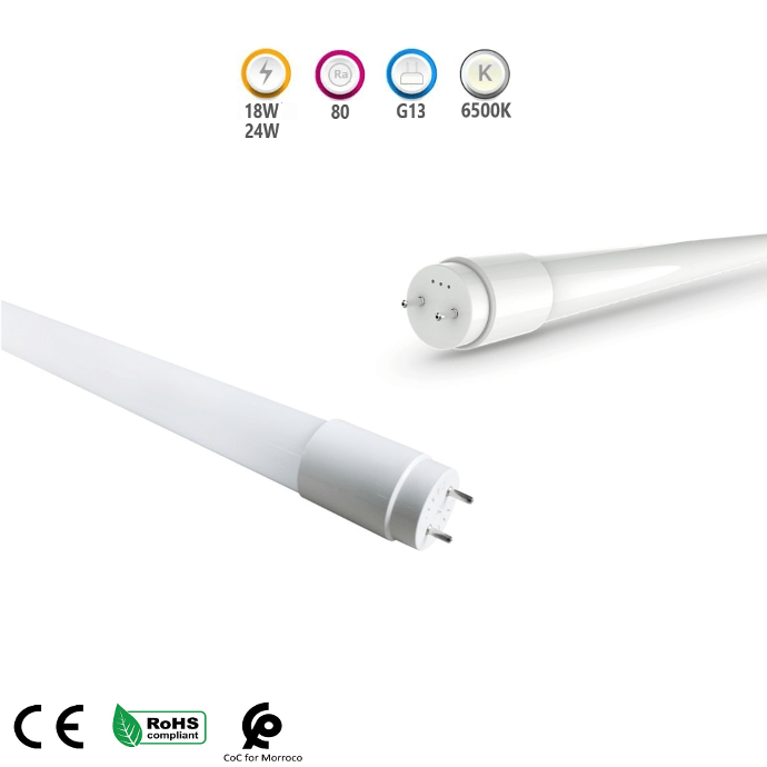 TUBE LED T8 WELL 18W 24W – 1M20 1M50 6500K